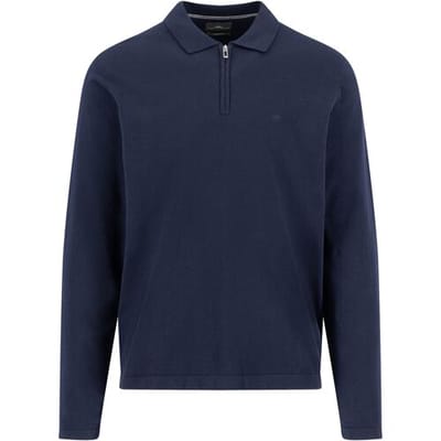 Fynch-Hatton Polo Zip Superflex Subtle Mélange Navy / male