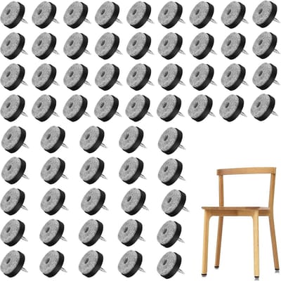 Set van 60 Viltglijders met Schroef voor Meubels en Stoelen - Beschermt Tegels en Parket