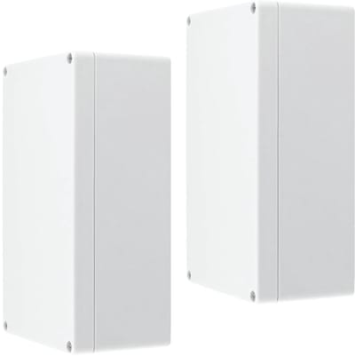 2 x Waterdichte Elektrische Aansluitdoos, 200 x 120 x 56 mm, IP65, Buitenmontage, Kunststof ABS, Voor Elektrische Installaties