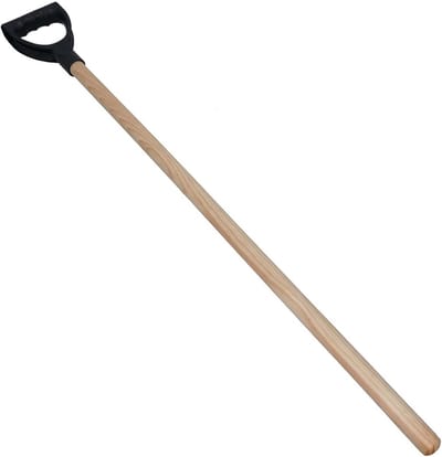 Houten steel - Vervangende handgreep - Gereedschap reparatie - Ergonomische D-vorm - 104cm lang - Natuurlijk hout