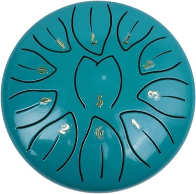 Livano Handpan - Tongue Drum - Steel - Regen - Klankschaal - Blauw