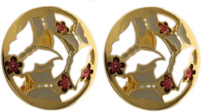 Behave - Oorclips dames - vlindermotief - wit - 2,5 cm