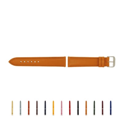 SELVA horlogeband, 14-24 mm, leer, verwisselbaar, vervangende band voor smartwatch, gemaakt in Duitsland