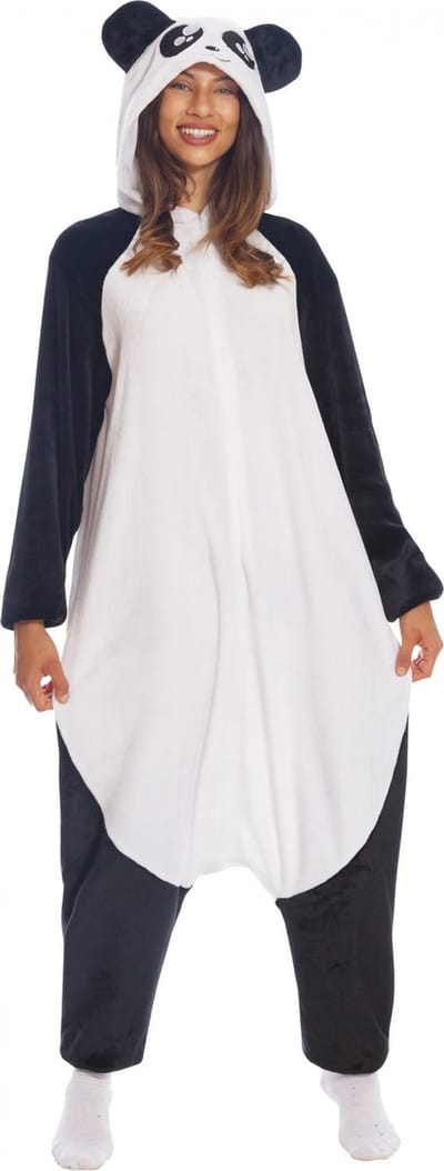 Fiestas Guirca - Onesie Panda – maat L (42-44) - Carnavalskleding - Carnaval - carnavalskleding 2027 - Carnaval kostuum