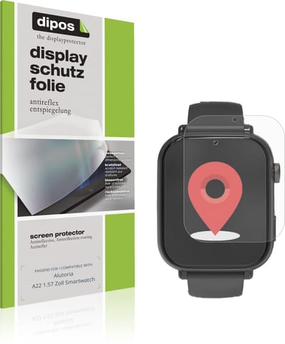 dipos – 6x Matte Beschermfolie geschikt voor Alutoria A22 1.57 Zoll Smartwatch | Krasbestendige & antireflecterende Screenprotector Ultra-Thin