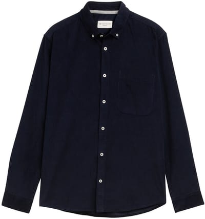 Tom Tailor - Regular fit corduroy overhemd met borstzak - Maat XS - sky captain blue