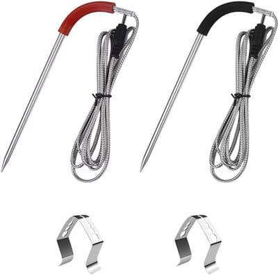 SnelShoppen - 2Pcs Vervangende Probes voor Gas- en Smokefire Thermometer - Grill Vlees Thermometer Sensor Set - Waterdicht en Duurzaam - Perfect voor