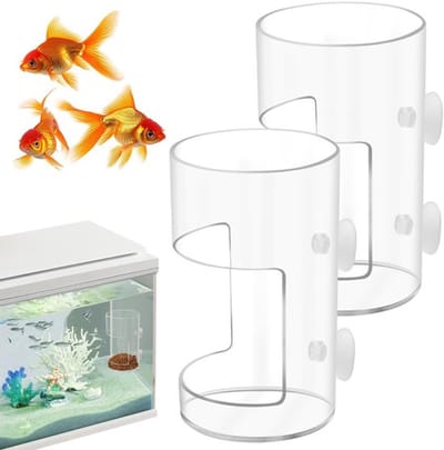 Aquariumvisvoederbak - 2 stuks - Voerbuis - Tankverdeler - Accessoires - Duurzaam kunststof - Verstelbare grootte - Voederautomaat