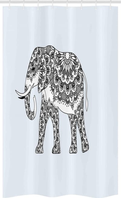 ABAKUHAUS Mandala Douchegordijn – 120 x 180 cm – Polyester, Waterafstotend