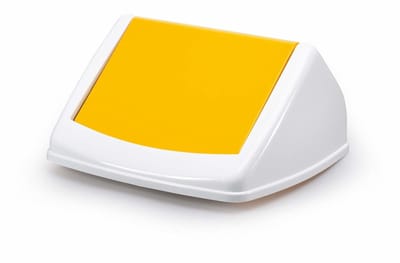 DURABLE Deksel PE geel B330xT330mm v.vuilnisemmer 40l m.inwerpk compartiment 1801574013