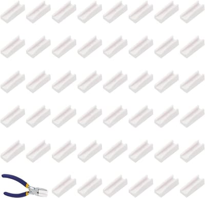Plastic Tang Tips - Vervangende Kaken - Sieraden Maken - Beschermt Tegen Krassen - 48 Stuks - Wit