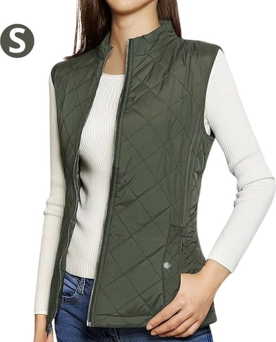 Bovista Bodywarmer - Waistcoat Met Ritssluiting - 4 Seizoenen - Outdoor - Voor Dames - Olijfgroen - Maat S