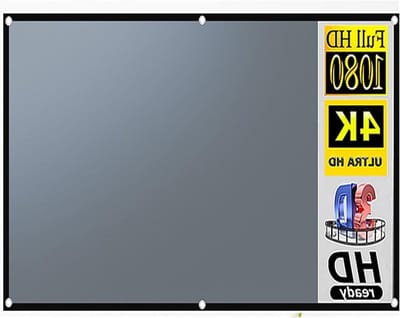 Projectorscherm - Filmscherm - Thuisfilms Kijken - Anti-Licht Metaalgrijs - 100 Inch 16:9 - Zwart