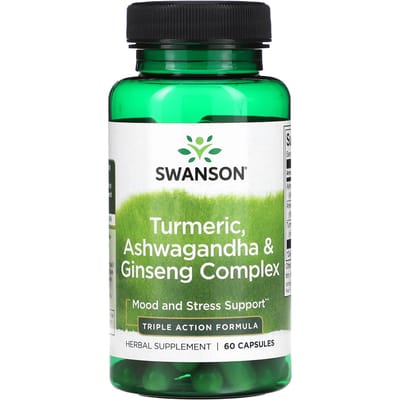 Complexe Curcuma, Ashwagandha et Ginseng, 60 Gélules
