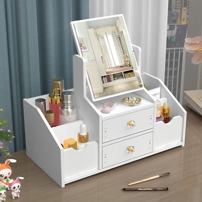 Make-up Kaptafel met Lades en Spiegel, Organizer voor Make-up en Sieraden, Perfect voor de Slaapkamer en Interieurdecoratie
