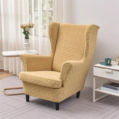 Jacquard Oorfauteuilhoes Stretch Oorfauteuilbankhoezen Elastische Antislip Fauteuilhoes met Kussenhoes Beschermer Woondecoratie