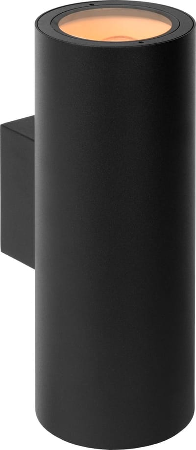 Lucide VOLANTIS - Wandspot / Wandlamp Binnen/Buiten - 2xE27 - IP54 - Zwart