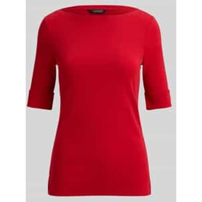 slim fit T-shirt van puur katoen