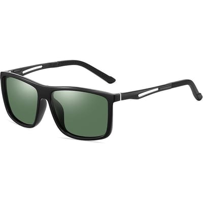 Montures en Aluminium Magnésium Verres Myopie Lunettes de Soleil Hommes Sport Carrées Lunettes de Soleil Myopie Dioptries 0 -0.5 -0.75 Jusqu'à -6 0 black