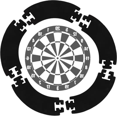 Dartbord Beschermring - Dart Surround - Muren Beschermen - EVA Schuim Materiaal - 45 cm Diameter - Zwart