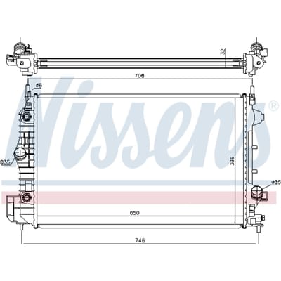 Radiator, motorkoeling NISSENS 63113A