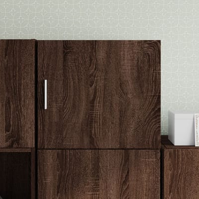 vidaXL - Wandkast - 45x42,5x40 - cm - bewerkt - hout - bruin - eikenkleurig