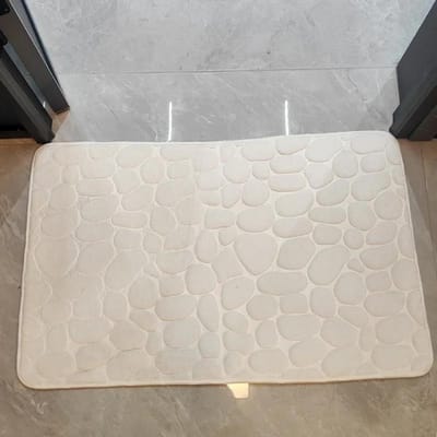 Matten Antislip Tapijten Kasseien Reliëf Badkamer Bad Bij Waskom Badkuip Zijkant Vloerkleed Doucheruimte Deurmat Memory Foam 40cmx60cm