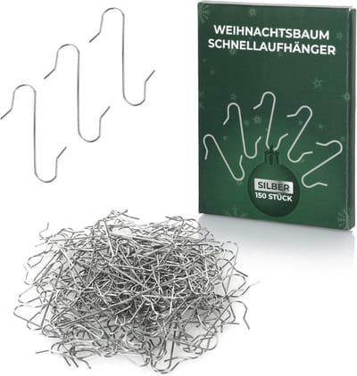 150x Kerstboom Haken Dubbele Clips voor Ballen en Ornamenten - Decoratie Ophangen Eenvoudig