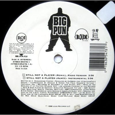 12-inch Plaat BIG PUNISHER Still Not A Player 07863654781 Loud Records 1998 US Rap HipHopRB Gebruikt