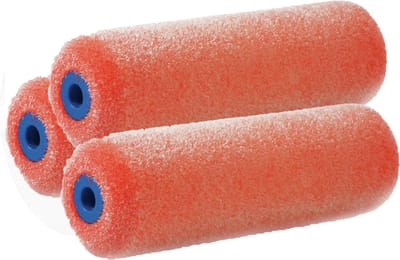 Set van 3x stuks structuur verfrollers schuimroller 2,5 x 10 cm - Verfspullen - Schildersbenodigheden