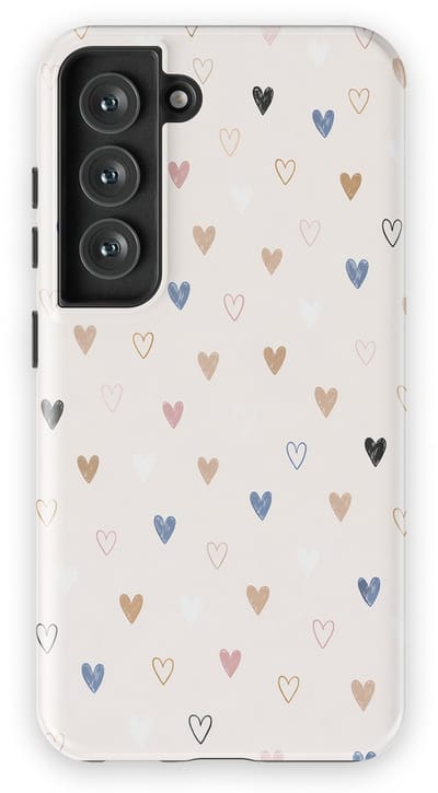 Tough Hoesje met Hartjes Samsung Galaxy S23 | Little Love Tough Case Geschikt voor Mag | Hartjes Print Backcover Samsung Galaxy S23 Heart Harmony