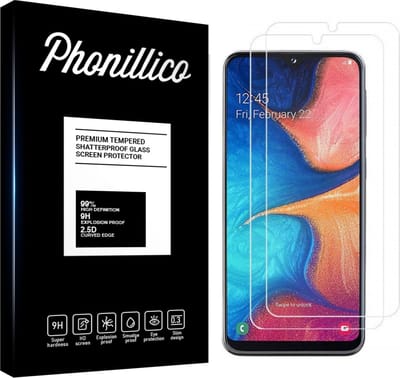 Screenprotector voor Samsung Galaxy A20E - 2 stuks Beschermglas van glas Transparante glazen schermbeschermfolie
