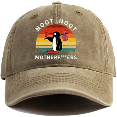 Noot Noot Pingu Distress Baseballpet Cool Mannen Vrouwen Boze Pingu Petten Retro Outdoor Verstelbaar Cadeau Pinguïn Hoed Mode Adjustable