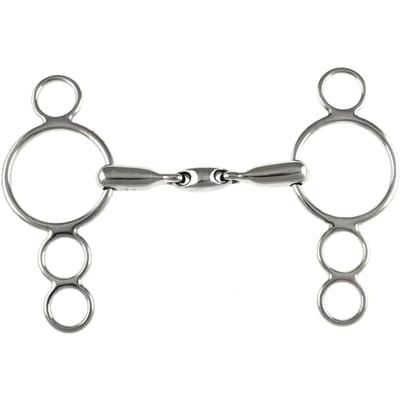 Pessoa dubbel snaffle bit voor paarden Umbria Equitazione