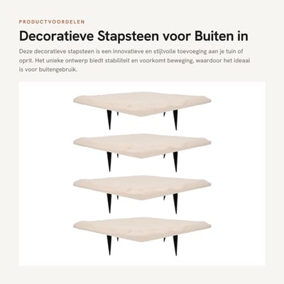 Dailygoods - Decoratieve Stapsteen voor Buiten in Beige