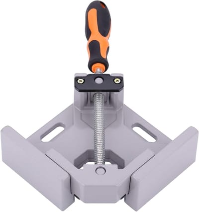 Rechthoekige Aluminium Legering Hoekklemmen voor Houtbewerking, Draaibaar, Tot 70mm Opening, TPR Handvat, Ideaal voor Meubelproductie en Fotolijsten
