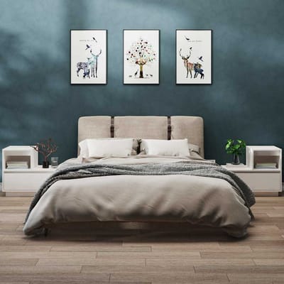 vidaXL - Nachtkastjes - 2 - st - 60x34x51 - cm - massief - grenenhout - wit