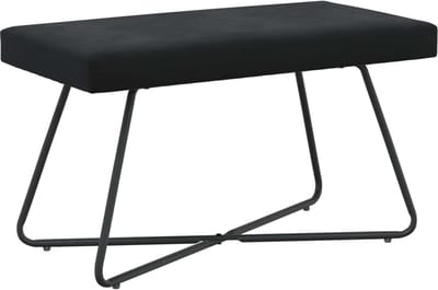 vidaXL - Bank - Zwart - 80 - x - 40 - x - 45 - cm - fluweel