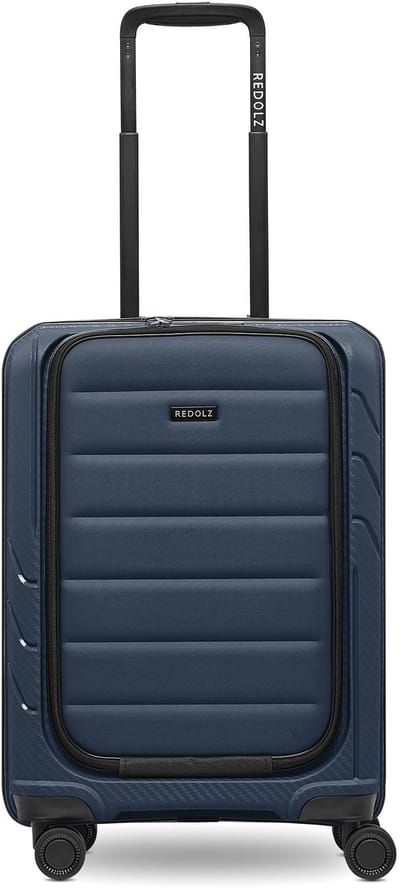 Redolz Essentials 17 4-wiel cabine trolley 55 cm soft-pocket laptop compartiment - Hybride - TSA slot - blue