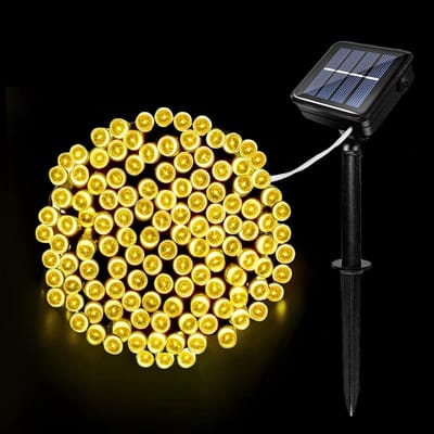 Buitenshuis Solar LED Sfeerverlichting - 10M met 100 Waterdichte Lampjes, 8 Verlichtingsmodi voor Balkon, Tuin en Feesten