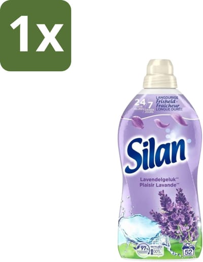 1 x Silan – Wasverzachter – Lavendelgeluk – 1144 ml - Wasverzachter - Wasverzachter Lavendel - Wasverzachter Voor Kleding - Wasverzachter Voor Textiel - Wasverzachter Voor Wasmachine