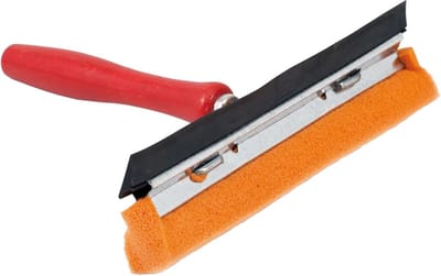 Novaliv raamwisser auto 21 cm houten steel 16 cm met wisserlip en rubberen spons autowisser auto ruitenwisser ruitenreiniger afveegspons