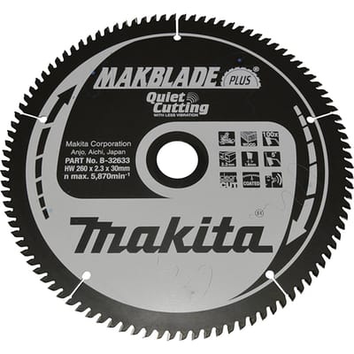 Makita B-32633 B-32633 Cirkelzaagblad 260 x 30 mm Aantal tanden: 100 1 stuk(s)
