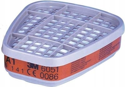 3M 6051 A1 Origineel - 2 stuks filter-geschikt voor 3M™ 6000, 6500 en 7500 halfgelaatsmaskers-filters die beschermen tegen gassen en dampen Beoogd gebruik: organische gassen en dampen