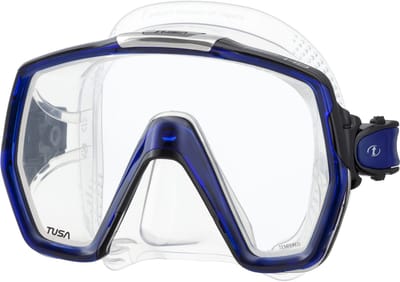 TUSA Freedom HD M1001 – Premium snorkelmasker & duikbril van hypoallergeen siliconen met breed panoramisch zicht en één venster – Transparant/Blauw – M1001 CBL