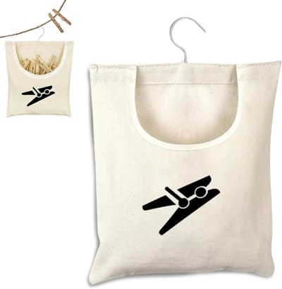 Hanging Bag voor Kledingknijpers - Herbruikbare Tas voor Tot 100 Kledingpegs met Haakjes - Ideaal voor Thuis, Balkon en Reizen