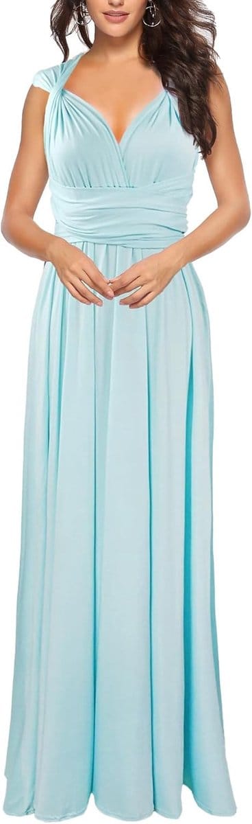 Elegante Cocktailjurk - Feestjurk Avondjurk - Speciale Gelegenheden - Mouwloos Open Rug - S M L XL - Effengekleurd