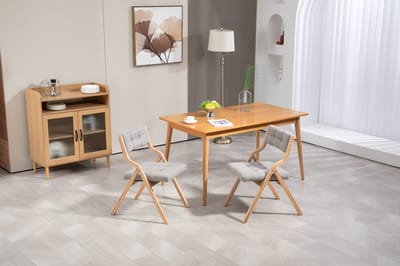 HOMEFUN Klapstoelen met Kussen, Houten Gevoerde Klapstoelen 2-pack, Draagbare en Gemonteerde Klapstoel voor Gasten, Keuken, Kantoor, Bruiloft en Feest, Grijs