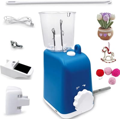 Elektrische Breimachine - Automatische Touwmachine - DIY Breiprojecten - Handsfree Breien - Standaard Maat - Blauw