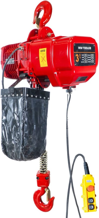 Industriële elektrische kettingtakel 3T 6M met haak MW Tools KT3062